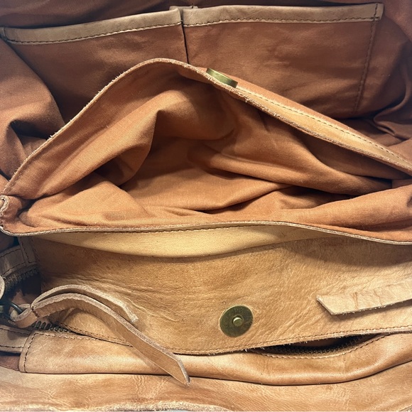 Valentina Tan Leather Basket Weave Hobo Bag - Picture 6 of 14